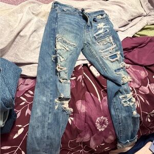 American Eagle Outfitters Distressed Blue Jeans